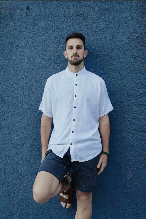 Camisa Cuello Mao Blanca